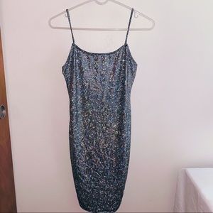Fashion Nova Silver Bodycon Dress